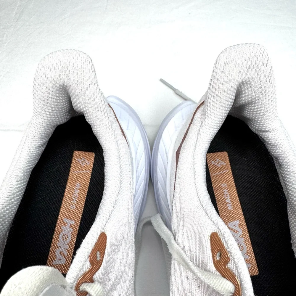 Hoka Mach 5 White Copper Athletic Running Shoe Women’s Size 9 - Picture 12 of 14